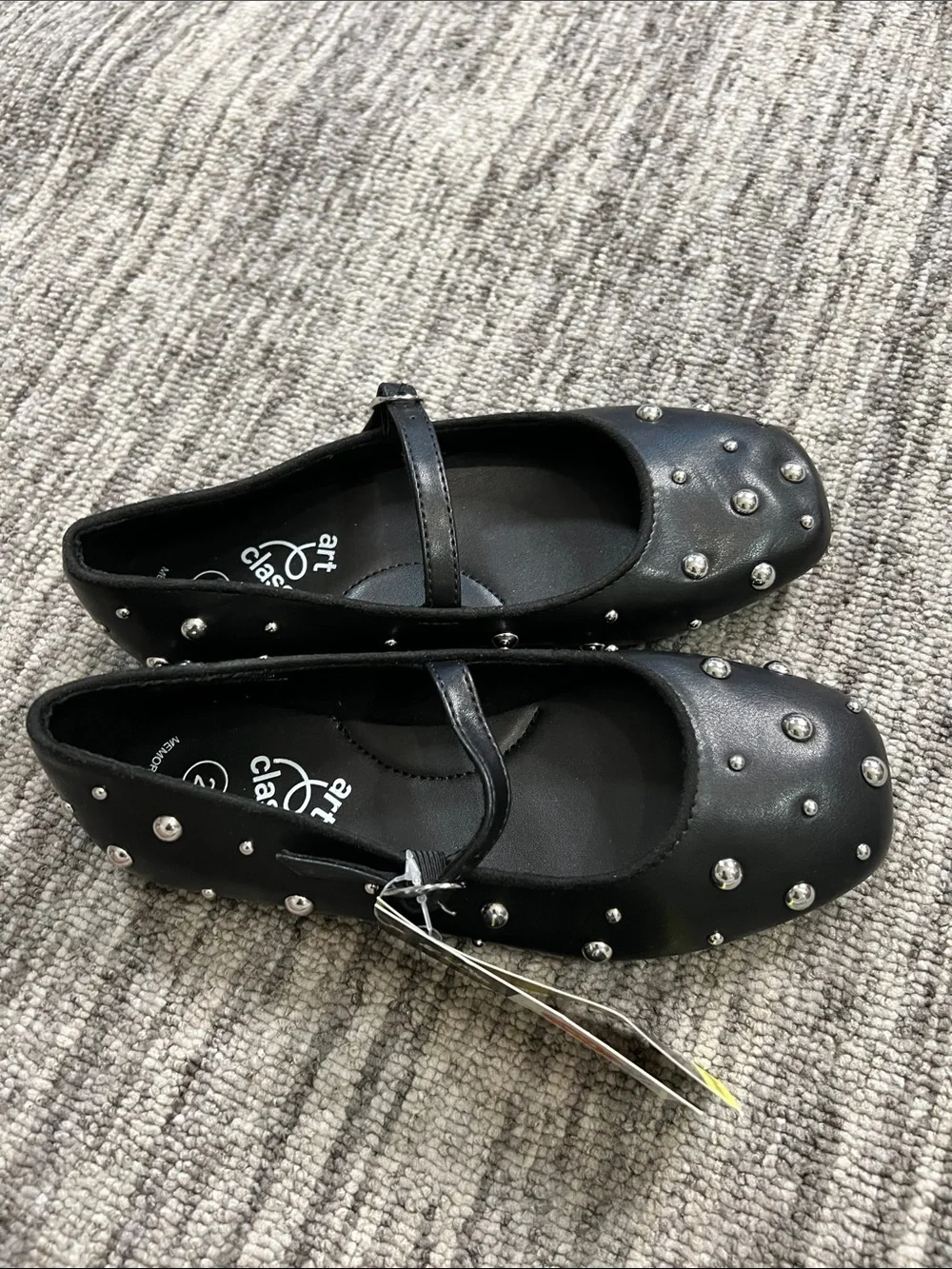 Art Class Girls' Madison Studded Ballet Flats Size 2